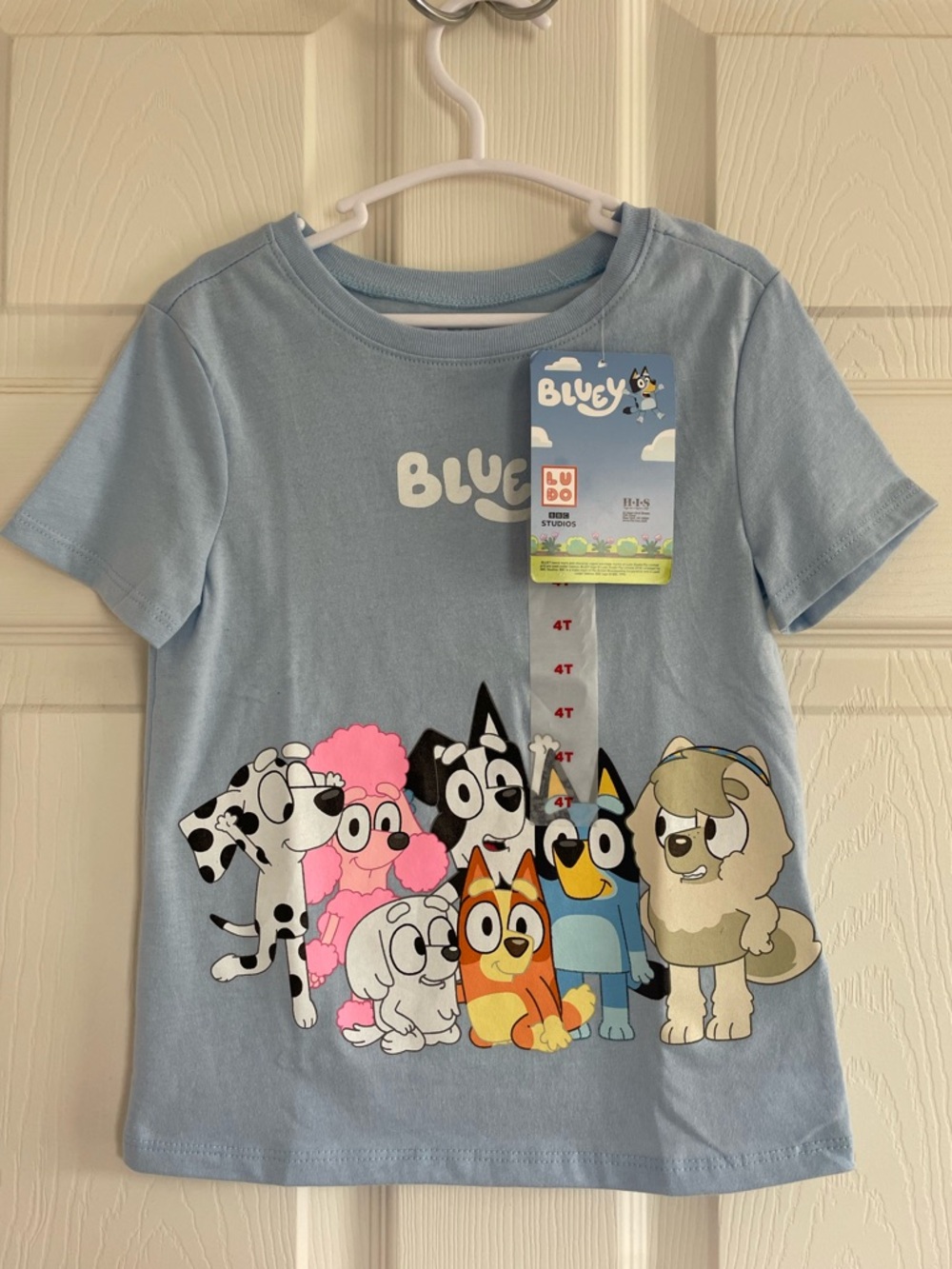 Bluey Toddler T-Shirt 4T New With Tags Kids Graphic Tee NWT